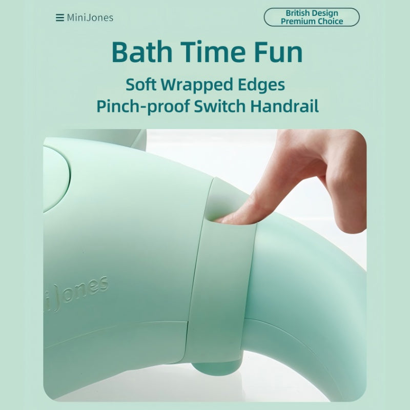 MiniJones Baby Standing Bath Support Wall Mount Adjustable Height Suction Cup Bathtub Shower Holder For Above 9 Months