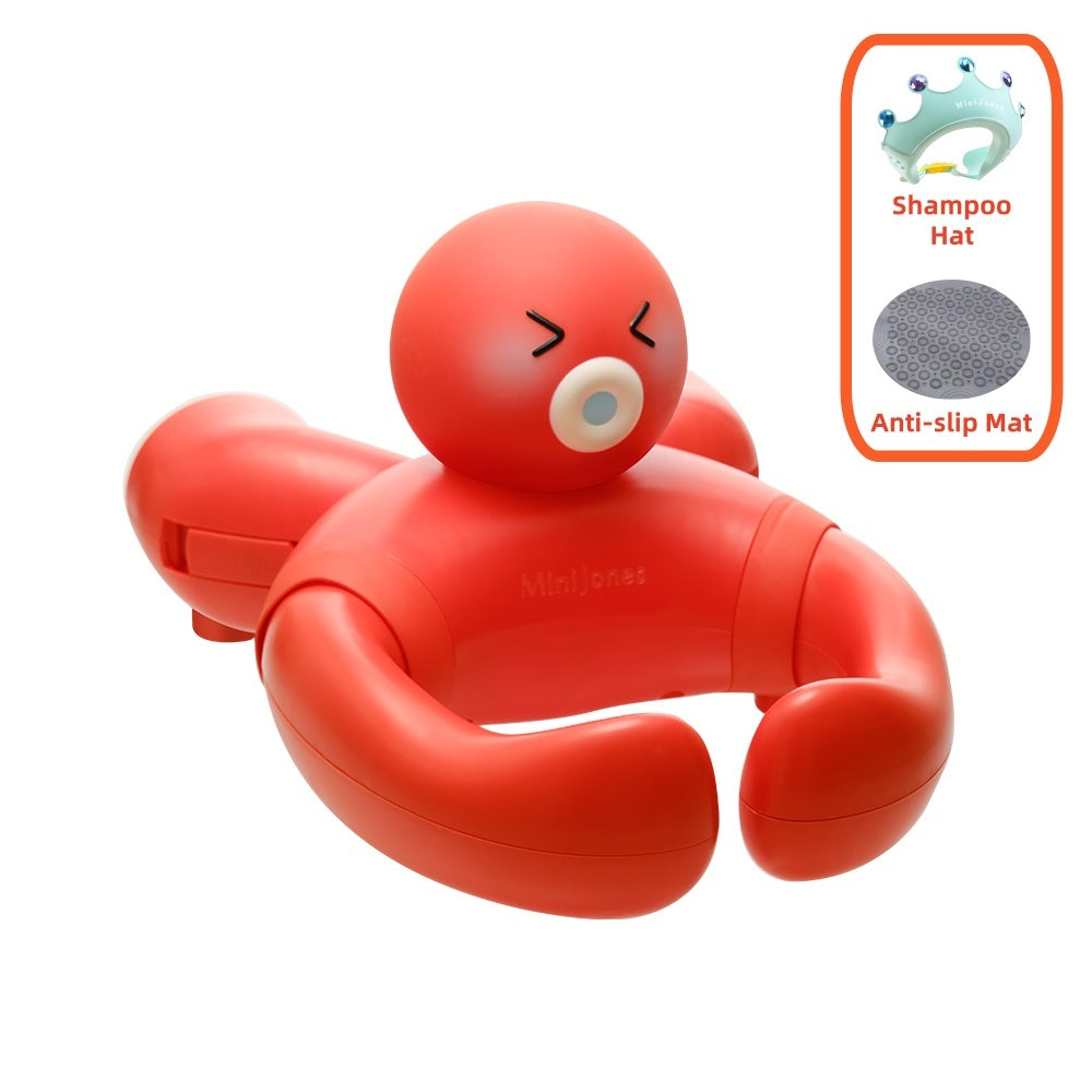 MiniJones Baby Standing Bath Support Wall Mount Adjustable Height Suction Cup Bathtub Shower Holder For Above 9 Months