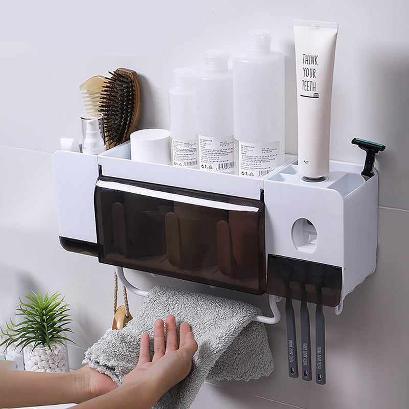 Hanging dust-proof toothbrush holder wash set