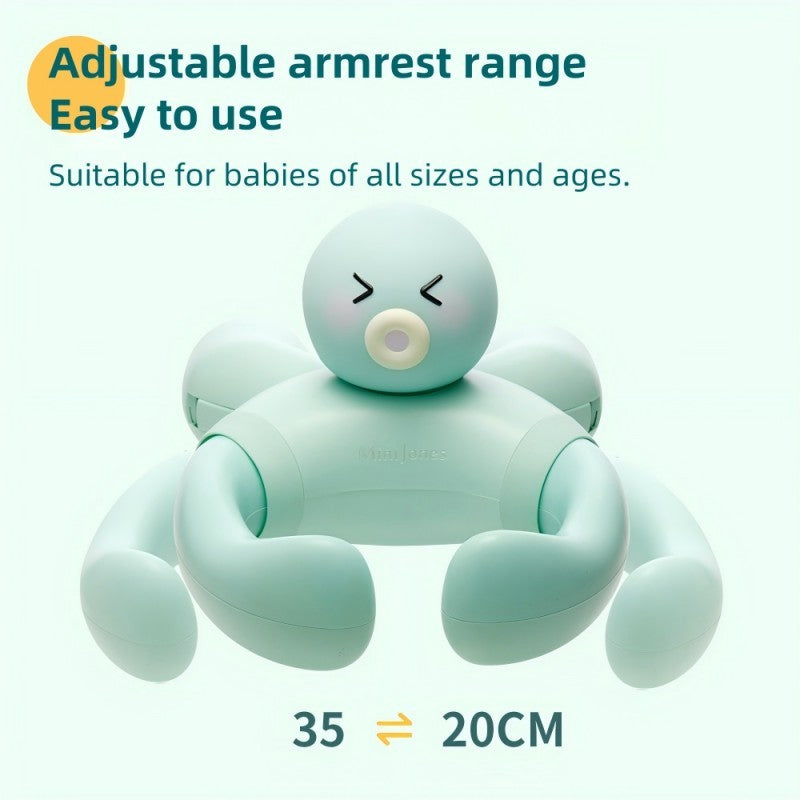 MiniJones Baby Standing Bath Support Wall Mount Adjustable Height Suction Cup Bathtub Shower Holder For Above 9 Months