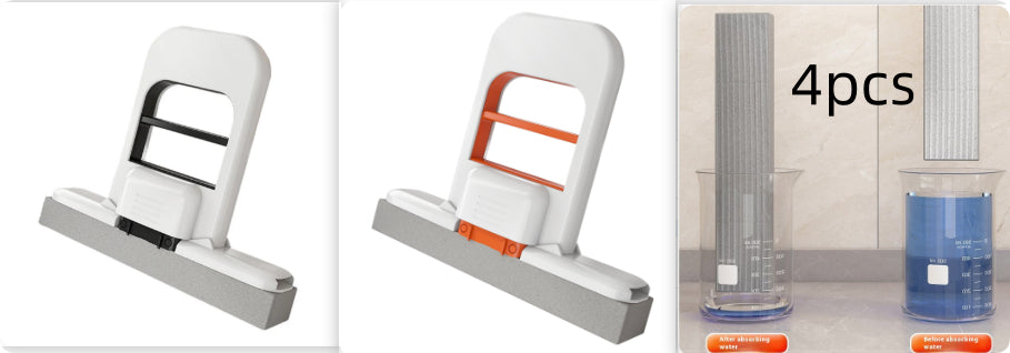 Handheld Mini Foldable Desktop Mop Small Cotton Mops Sponge Cleaning Tool For Bathroom Kitchen Desktop Glass Living Room Car