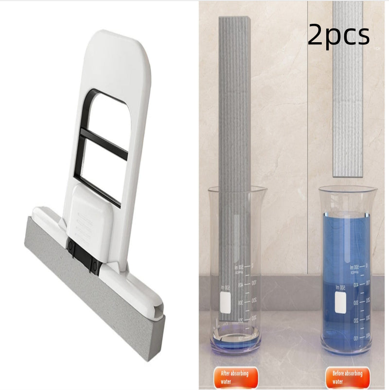 Handheld Mini Foldable Desktop Mop Small Cotton Mops Sponge Cleaning Tool For Bathroom Kitchen Desktop Glass Living Room Car