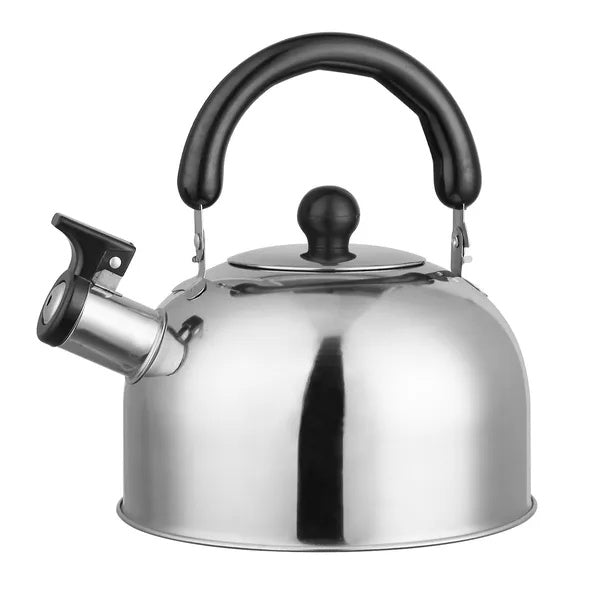 2.1Quarts Stainless Steel Whistling Tea Kettle Stovetop Induction Gas Teapot With Insulated Handle Camping Kitchen Office